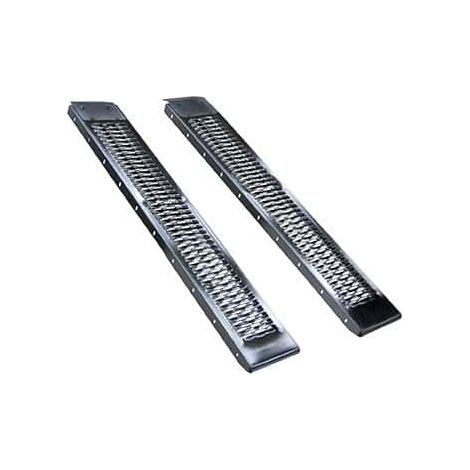 Jeu De 2 Rampes Droites En Acier L: 150cm L: 23cm, Profil Antidérapant D'une Capacité Maximum De 450