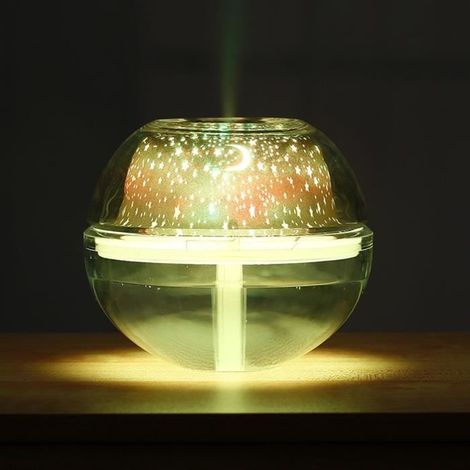 USB-Farb-LED-Projektorlampe mit Luftbefeuchter, Kristallprojektionslampe und Nachtlicht I720 (1/4)