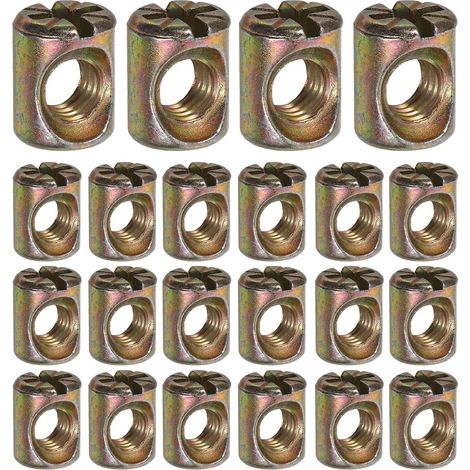 50 écrous cylindriques à ressort - fendus M6 avec goupilles (1/5)