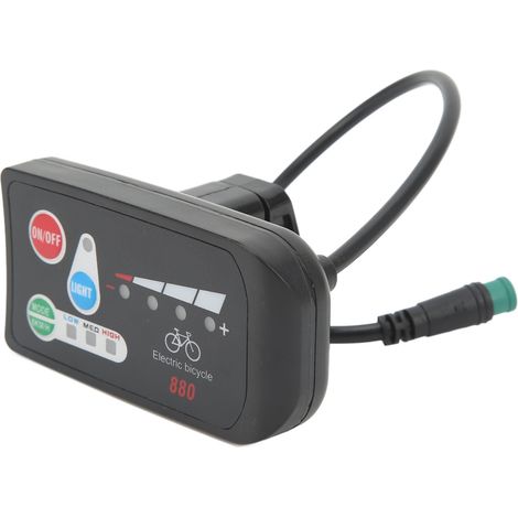 Compteur vélo électrique ABS léger LED avec connecteur étanche pour modification 24V (1/5)