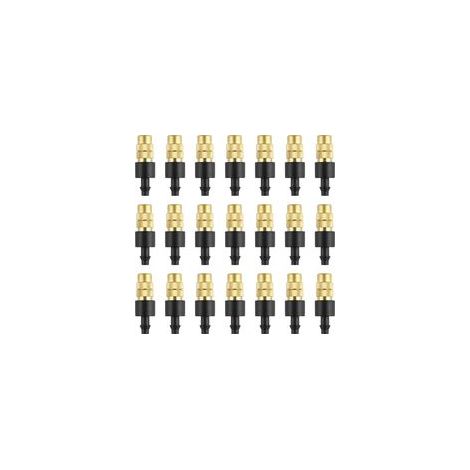 30 Stück Messing-Sprühdüsen, verstellbare Kupfer-Tropfbewässerungs-Zerstäuberdüse 4/7 mm, Mikro-Sprinkler-Gartenkühlungsgerät für Rasen, Gemüse, Gewächshaus (1/5)
