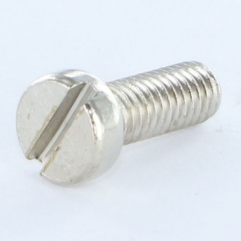 Vis métaux Tête cylindrique TC Fendue M6X16 Acier nickelé-1 pièce (1/2)