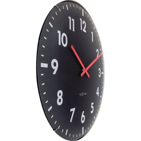 Grande Horloge Murale Silencieuse 50 cm en Verre Bombé et Plastique 50 - PANGIVO (1/5)