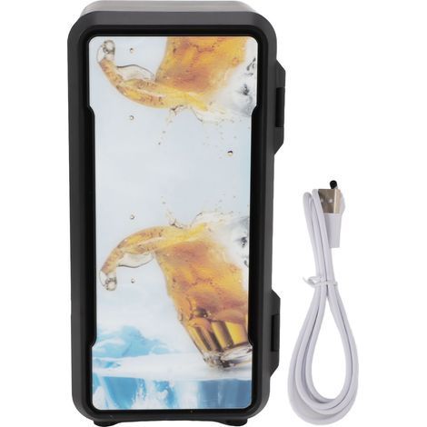 Mini-réfrigérateur portable 9V 2A 10-18W 5V 1A avec interface USB, idéal pour les soins de la peau, les cosmétiques, les boissons et les aliments. (1/5)