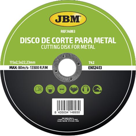 Disco da taglio metallo JBM t42 115 mm 2.5 mm