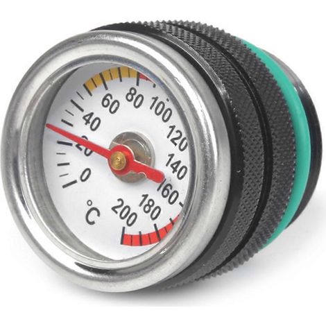 Universeller Ölthermometer-Verschlussdeckel M30x1,5 für Kawasaki 650 KLR (1987–1998), Motorradzubehör, Schwarz