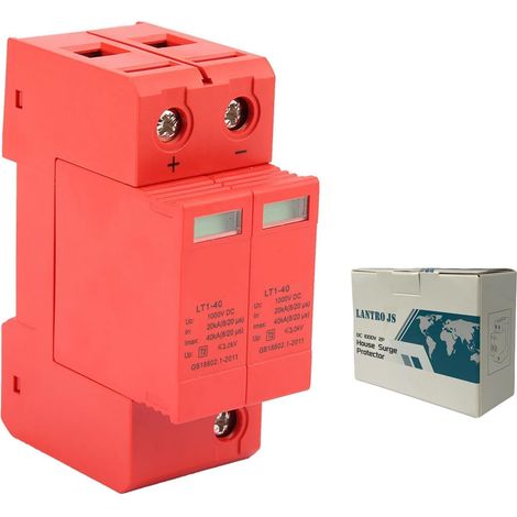 Parafoudre, Photovoltaique Prise Parafoudre et Surtension, Protection Contre Les surtensions la Foudre Basse Tension 2P 20-40KA (1/5)