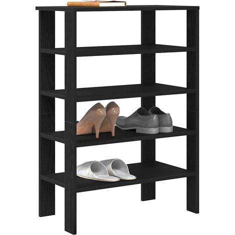 Schuhregal Schwarz 61x32x87,5 cm Holzwerkstoff