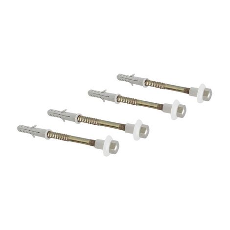 4 PZ FISSAGGI VERTICALI PER WC E BIDET- Zincati - M6x80- DH- pezzi 1