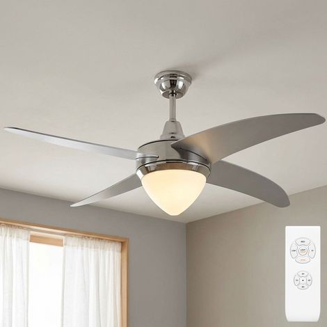 V-TAC VT-6043-4 VENTILATORE DA SOFFITTO 60W CON LAMPADA LED 15W 3IN1 CHANGING COLOR E TELECOMANDO - SKU 7915 (1/5)