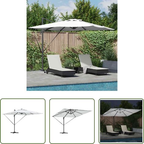 vidaXL Garten -  Sonnenschirm Sand 286 x 284 x 270 cm Aluminium und Polyester
