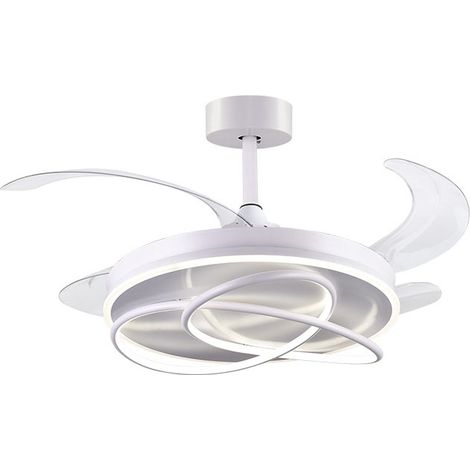 Ventilador dc atlas blanco, 4 aspas retráctiles, 72w led 300040006000k, al.35xd.108/50cm (1/3)