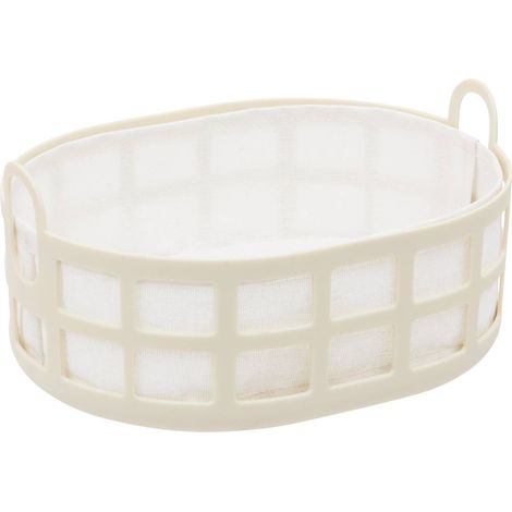 Cesta para el pan poly, ovalada, 24 cm de largo, color beige - 5five (1/3)