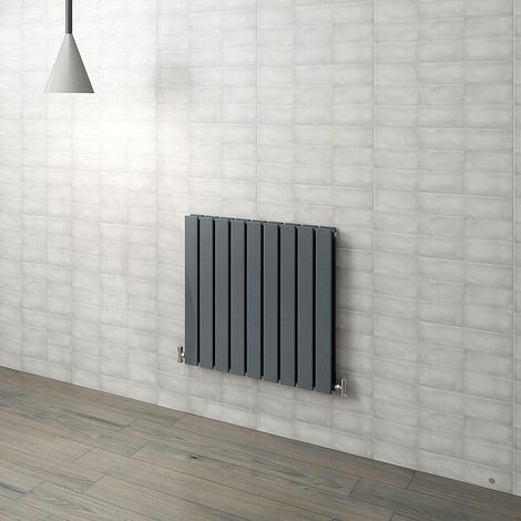 Flat Panel Radiator 600x612mm Anthracite Double Horizontal Modern Central Heating Radiators