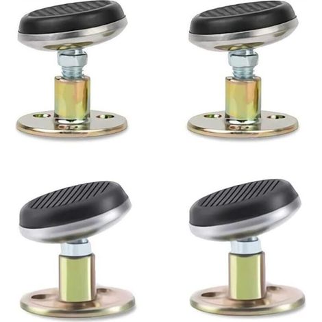 Set di 4 fermi anti-vibrazione per telaio letto, regolabili, con filettatura e testa girevole, per letto, mobili e armadi.