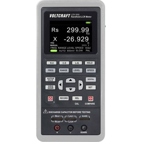 VOLTCRAFT LCR-500 Ponte di misurazione LCR digitale Data logger CAT I Display (Counts): 40000
