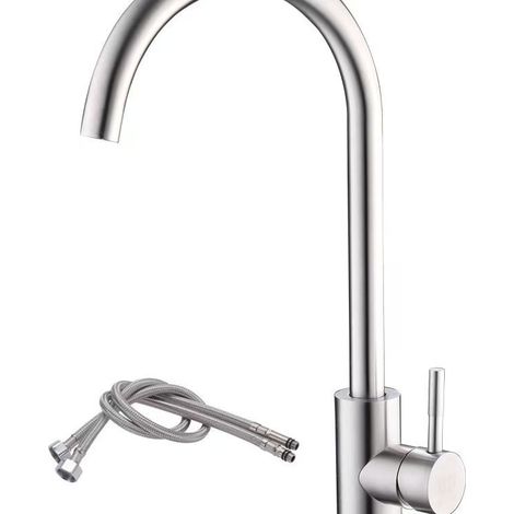Robinet de cuisine, mitigeur pivotant haut pour évier avec une seule tige (1/5)