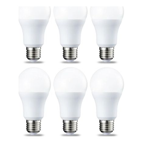 Pair - Lot de 6 ampoules LED Culot Edison à vis E27 12 W (équivalent 120 W) Blanc froid Intensité non variable (1/3)