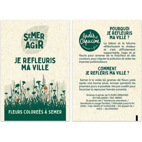 Sachet Semer pour agir - Je refleuris ma ville