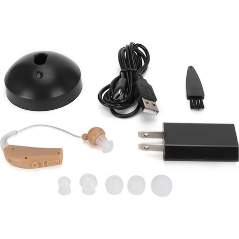 Aide auditive légère rechargeable pour seniors, amplificateur sonore d'oreille, prise US 110-240V (1/5)