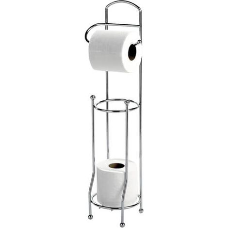 Showerdrape Wire Toilet Roll & Spare Paper Holder Combination