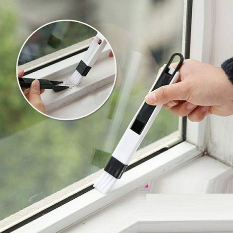 Brosse de Nettoyage - Rainure Fenêtre Porte Coulissante Salle de Bain Cuisine - 8 Pièces (1/4)