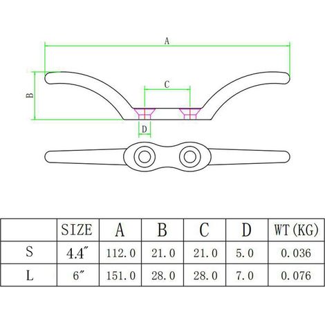 2 Stück Fahnenmastklemmenhaken, vielseitig einsetzbar, robust, aus Edelstahl (1/5)
