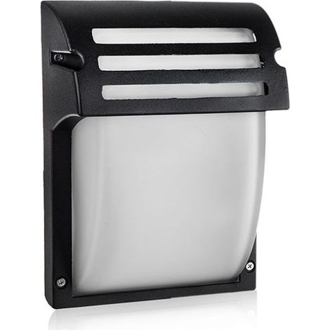 V-TAC VT-754 Lampenfassung LED-Wandleuchte modernes Design IP44 Glas und schwarzes Aluminium 1xE27 sku 7076 (1/5)