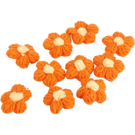 40 Fleurs Artificielles en Laine Tricotée Décoratives pour Mariage et Décoration d'Intérieur (1/5)