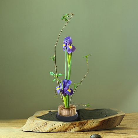 Aiguille porte-fleurs Kenzan ronde, accessoire de composition florale, outil en cuivre (1/5)