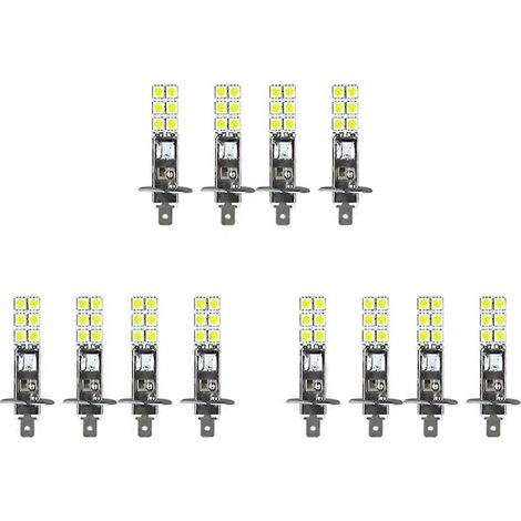 Compatible avec les kits d'ampoules LED H1 6000K ultra-blanches 80W pour phares, feux antibrouillard/feux de route. (1/5)