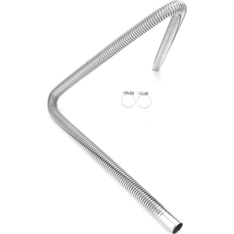 Tuyau d'échappement en acier inoxydable 120cm pour chauffage stationnaire diesel, flexible de ventilation de gaz (1/3)