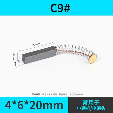 2 balais de charbon universels pour moteur, adaptés au remplacement et à la réparation d'outils électriques, notamment les scies circulaires, les meuleuses d'angle, etc. (1/5)