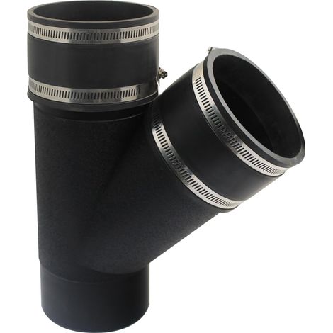 Raccord y aspirateur copeaux atelier bois dérivation y distributeur pour collecteur de sciure tuyau extracteur de poussière avec 2 adaptateur en caoutchouc (1/2)