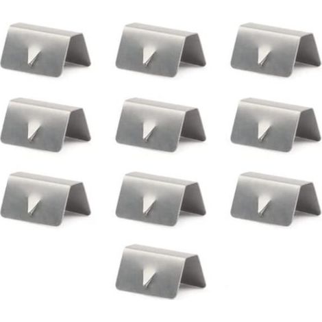 Clips de Déflecteur de Vent, 10 Pièces Agrafes de Déflecteur de Vent, Canal de DéflecteurPluie Vent Voiture en Acier Inoxydable (1/4)