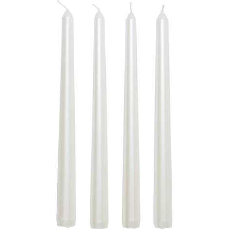 Lot de 4 Bougies Satin Blanc 192G - Feeric Christmas (1/3)
