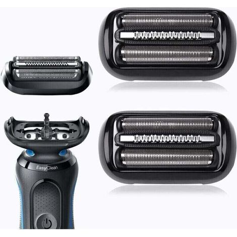 Braun Series 5 53B Original Schwarzer Scherkopf für Herren-Elektrorasierer, Ersatzfolie für eine gründliche und effektive Rasur, Offizielles Ersatzteil (2 Stück 53B)