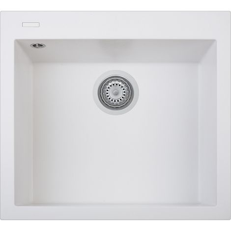 Lavello composito cucina Plados ON5610 una vasca - UG58 Bianco Latte