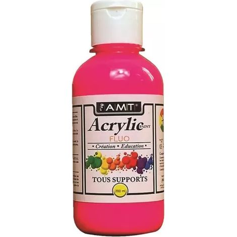 AMT Fevicryl Acrylique éducative & créative Rose Fluo (ACE282) 0,200 L (1/2)