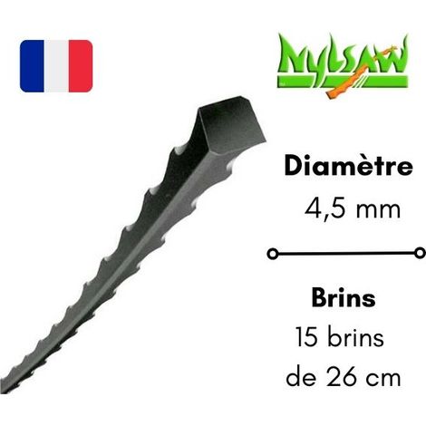 Lot 15 fils tête débroussailleuse Speed Nylsaw 4,50 mm (1/4)