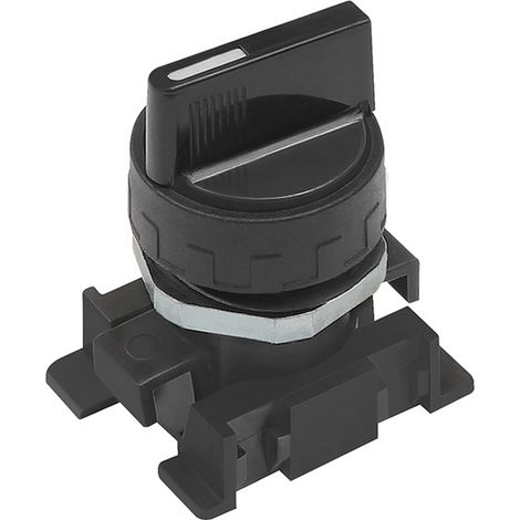 Riegler Kurzer Drehhebel, schwarz, 2 Stellungen, bistabil (1/2)
