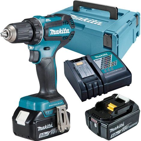 Makita DDF485RTJ 18V LXT Lithium Ion Brushless Drill Driver 2 Speed Bare - 2x5ah (1/5)