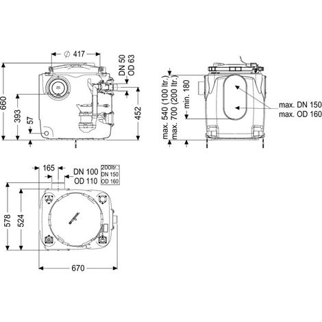 KESSEL 28513 Station de relevage Aqualift S 100