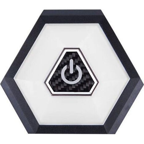 Plafoniera a LED ricaricabile per auto, luce interna con pulsante magnetico, 10,5 x 9,2 x 1,2 cm, per box da tetto. (1/5)