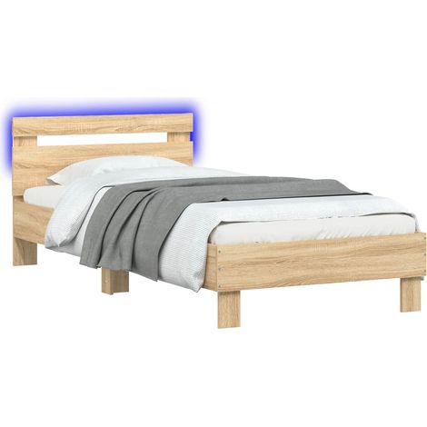 Estructura de Cama con LED Roble Sonoma 80 x 200 cm vidaXL (1/5)