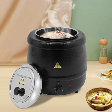 Marmite à Soupe électrique, 10L Soupière électrique Bouilloire à Soupe Chauffe-Soupe Récipient Intérieur Acier Inoxydable, Pour Plats en Sauce, Restaurant Commercial et Domestique (1/5)