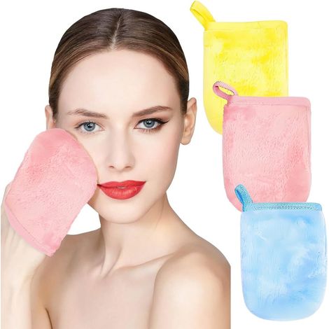 3 Pièce Gants De Toilettes,Gant De Toilette,Lot Gant Toilette,Lot Gants Des Toilettes Pour Le Bain,Démaquillage,Lavage Du Visage