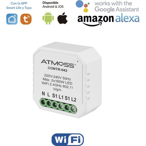 Pastilla Doble Interruptor WiFi  Control Inteligente para Iluminación Remota (1/4)