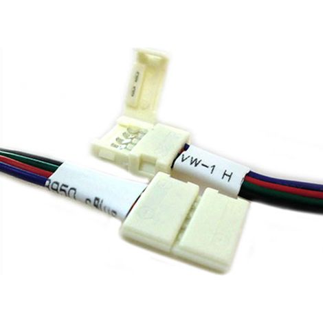 4 PZ Connettore 12mm Per Chiudere Striscia Led Smd RGB 5050 Senza Saldare (1/3)