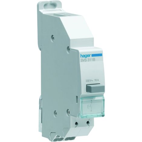 Bouton poussoir 1F impulsion QC passage de barre HAGER SVS311B